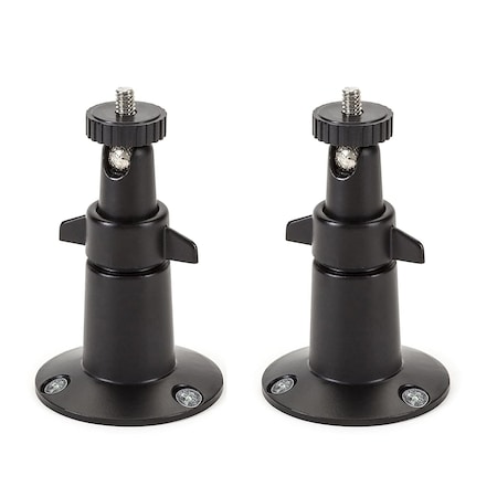 Wasserstein Camera Metal Wall Mount, Adjustable, Indoor/Outdoor, Black, 2PK MetalMountBlack2USA